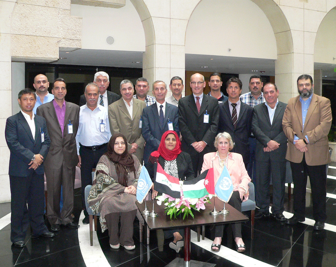 Foto di gruppo dei partecipanti del corso sulla refrigerazione organizzato dall'UNEP per l'IRAQ
